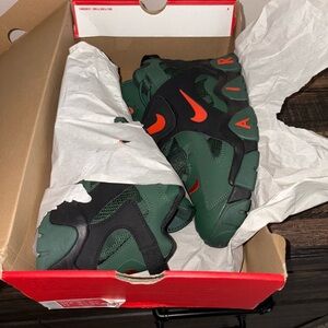 Nike Barrage Mid Green and Orange Shoes